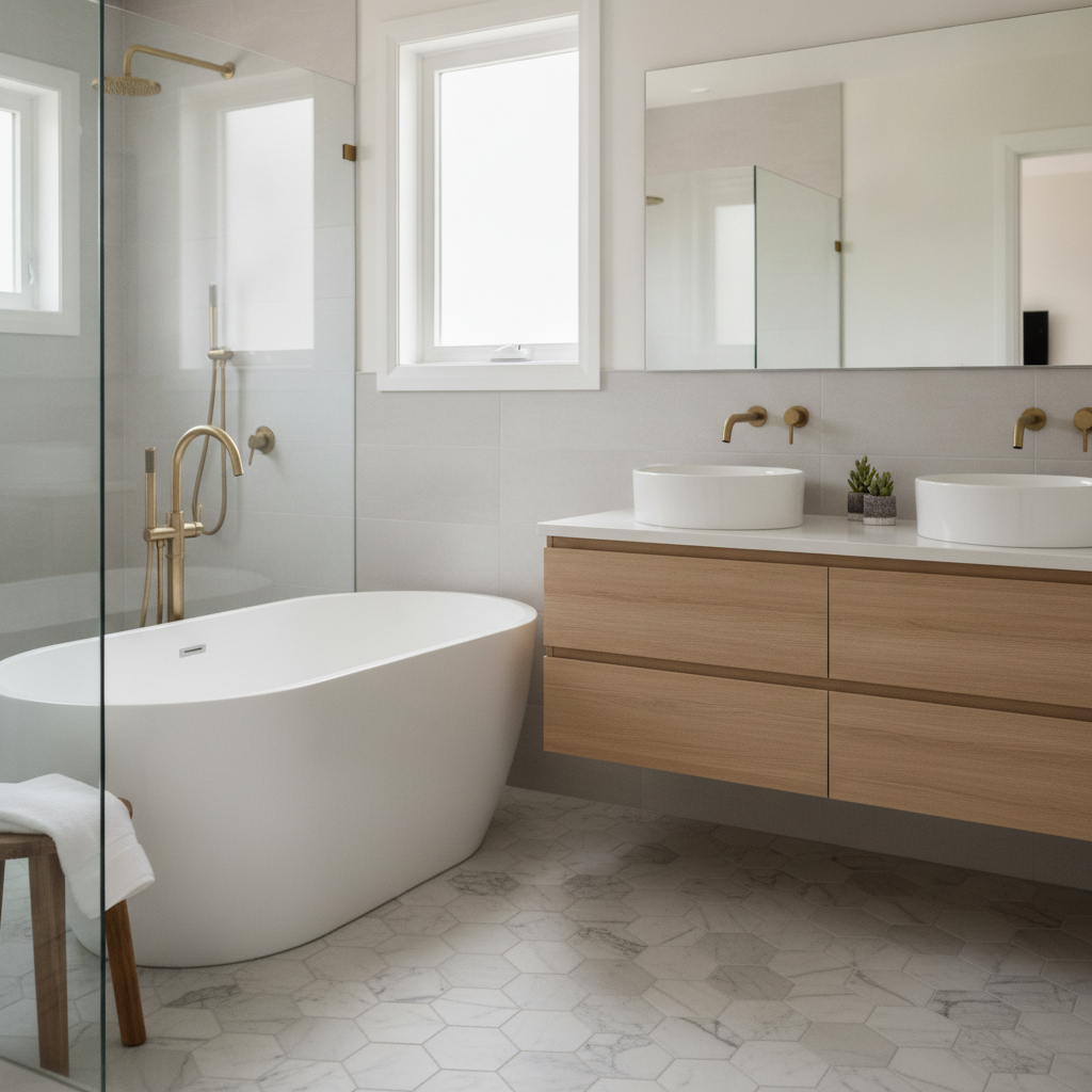 Bathroom Remodeling - No Face and No Text